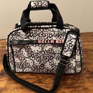 Loungefly Hello Kitty Black and Pink Weekender Duffel